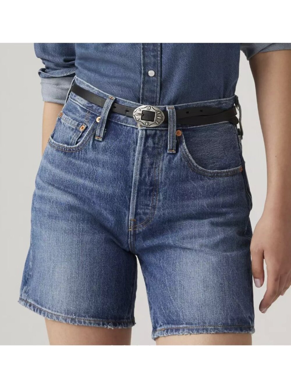Levi's Classic Mid-Blue Denim Jean Shorts